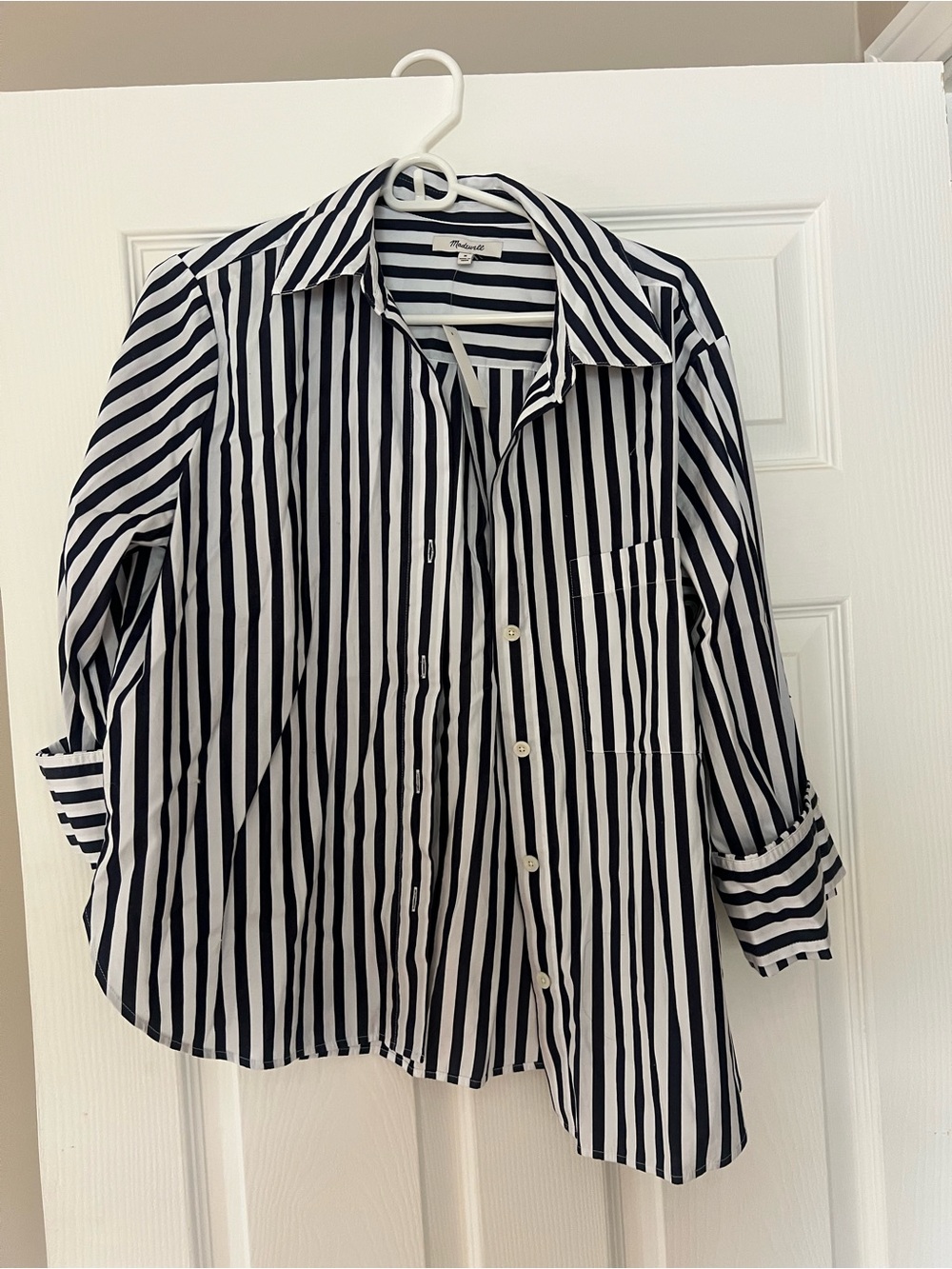 Madewell Easy Y-Neck Button-Up Shirt